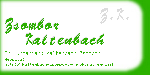 zsombor kaltenbach business card
